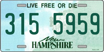 NH license plate 3155959