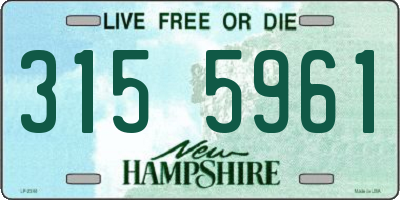 NH license plate 3155961