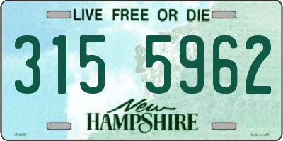 NH license plate 3155962