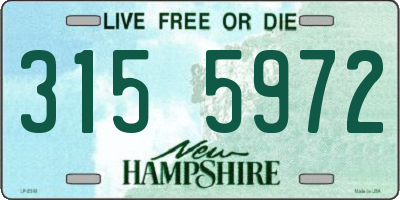 NH license plate 3155972
