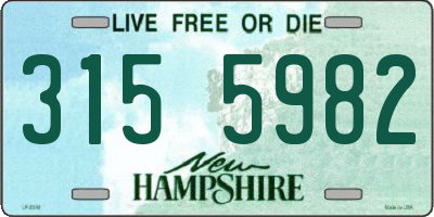NH license plate 3155982
