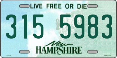NH license plate 3155983