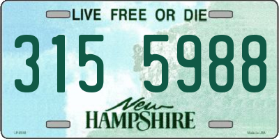 NH license plate 3155988