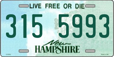 NH license plate 3155993