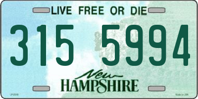 NH license plate 3155994