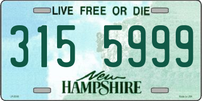 NH license plate 3155999