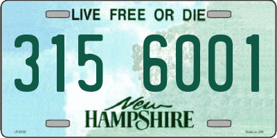 NH license plate 3156001