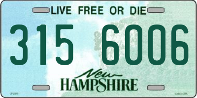 NH license plate 3156006