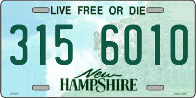 NH license plate 3156010
