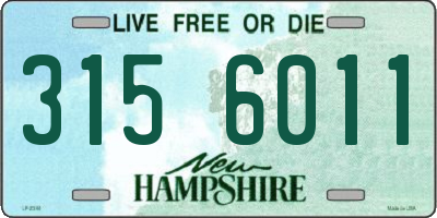 NH license plate 3156011