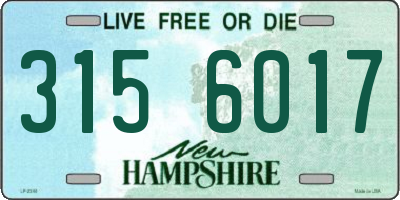 NH license plate 3156017