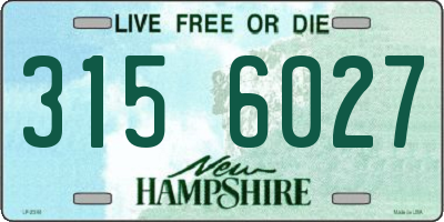 NH license plate 3156027