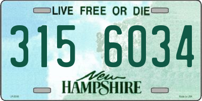 NH license plate 3156034