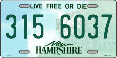 NH license plate 3156037