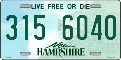 NH license plate 3156040