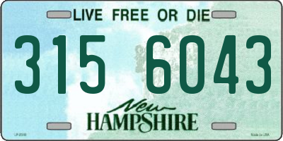 NH license plate 3156043