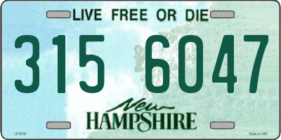 NH license plate 3156047