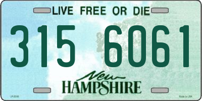 NH license plate 3156061