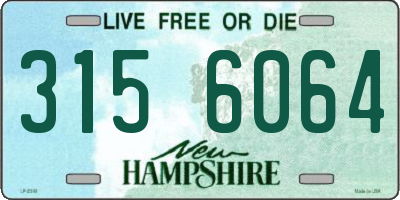 NH license plate 3156064