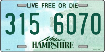 NH license plate 3156070