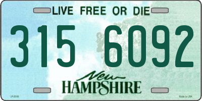 NH license plate 3156092