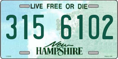 NH license plate 3156102