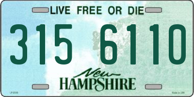 NH license plate 3156110
