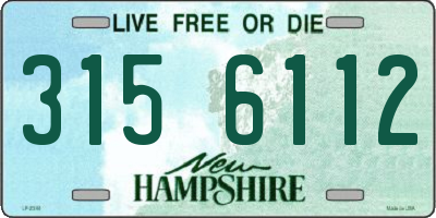 NH license plate 3156112