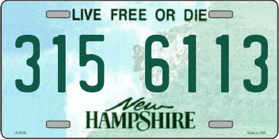 NH license plate 3156113