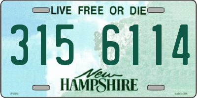 NH license plate 3156114
