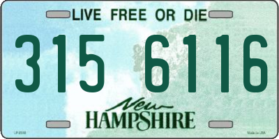 NH license plate 3156116