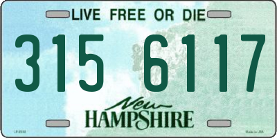 NH license plate 3156117