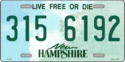 NH license plate 3156192