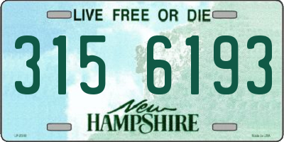NH license plate 3156193