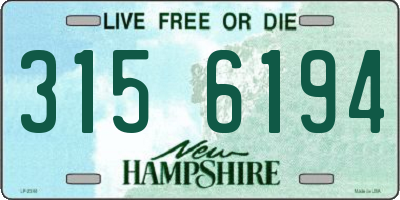 NH license plate 3156194