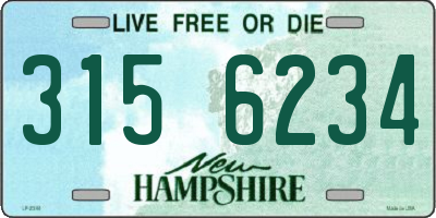 NH license plate 3156234