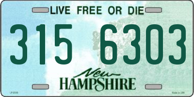 NH license plate 3156303
