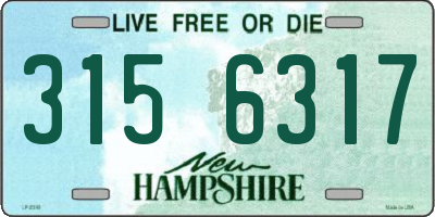 NH license plate 3156317