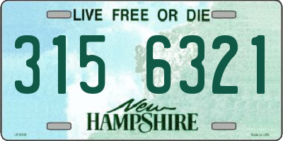NH license plate 3156321