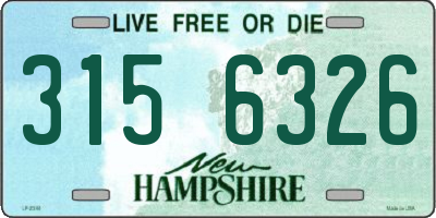 NH license plate 3156326