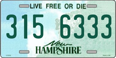 NH license plate 3156333
