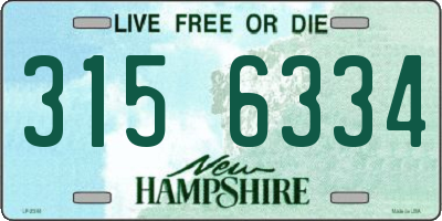 NH license plate 3156334