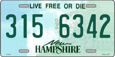 NH license plate 3156342