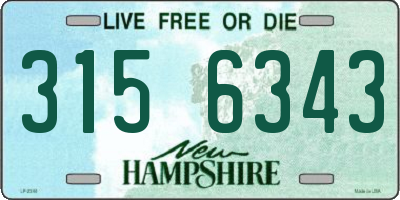 NH license plate 3156343