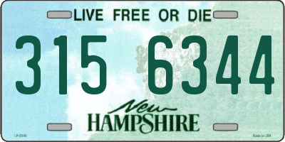 NH license plate 3156344