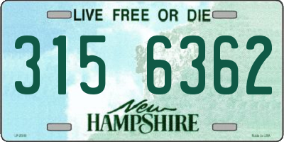 NH license plate 3156362