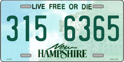 NH license plate 3156365