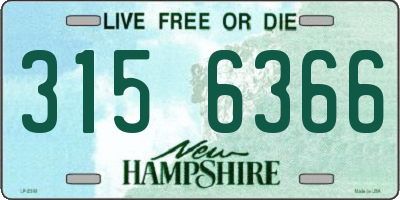 NH license plate 3156366