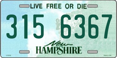 NH license plate 3156367