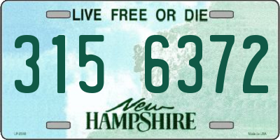 NH license plate 3156372